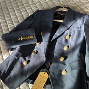Navy Blazer with Gold Buttons